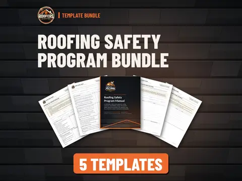 Roofing Safety Program Bundle roofing template bundle cover: 5 editable Word templates from ROOFERS COFFEE